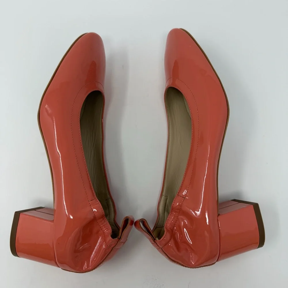 Everlane‎ The Day Heel Peach Coral Patent Leather Womens Size 6